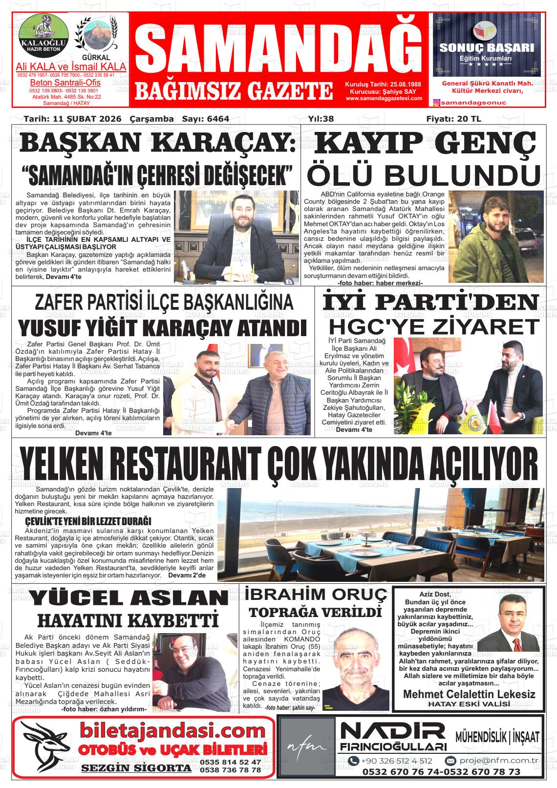 SAMANDAĞ Gazetesi