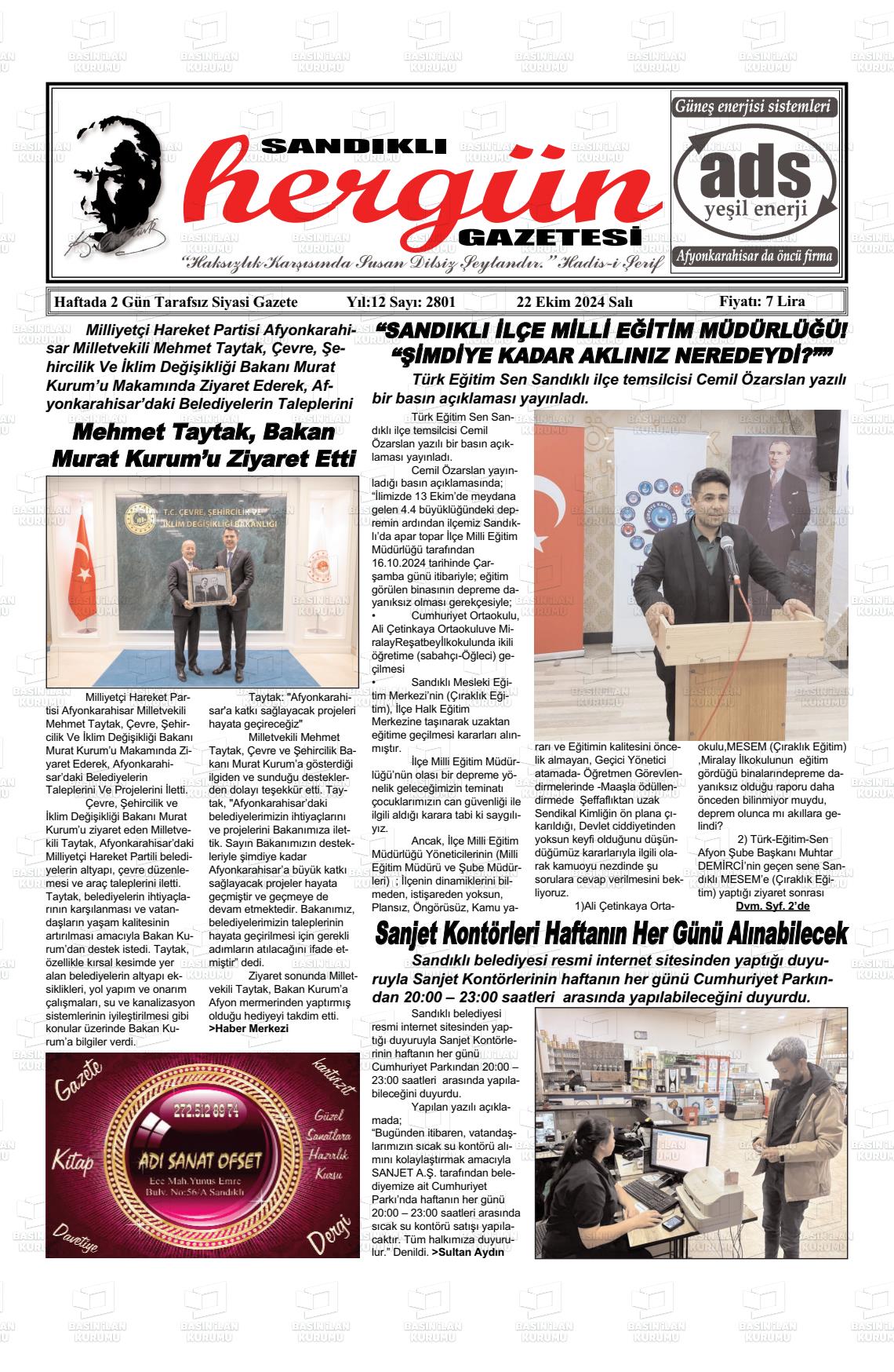 SANDIKLI HERGÜN Gazetesi