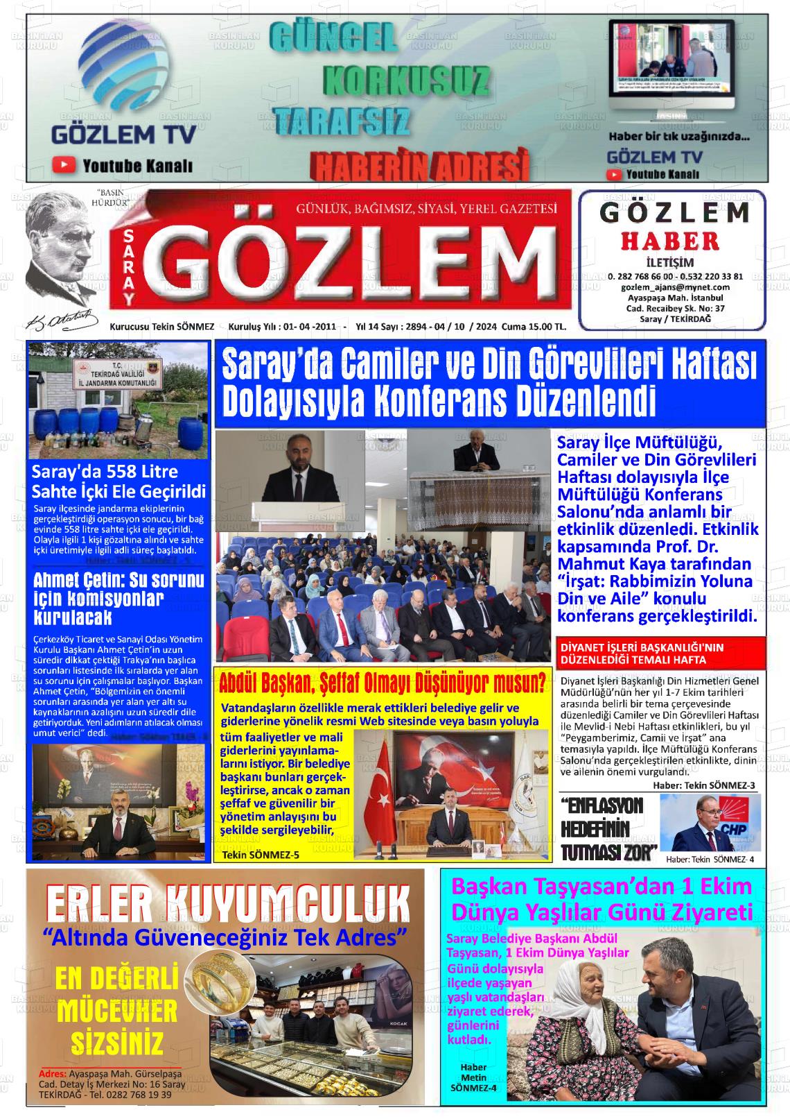 SARAY GÖZLEM Gazetesi