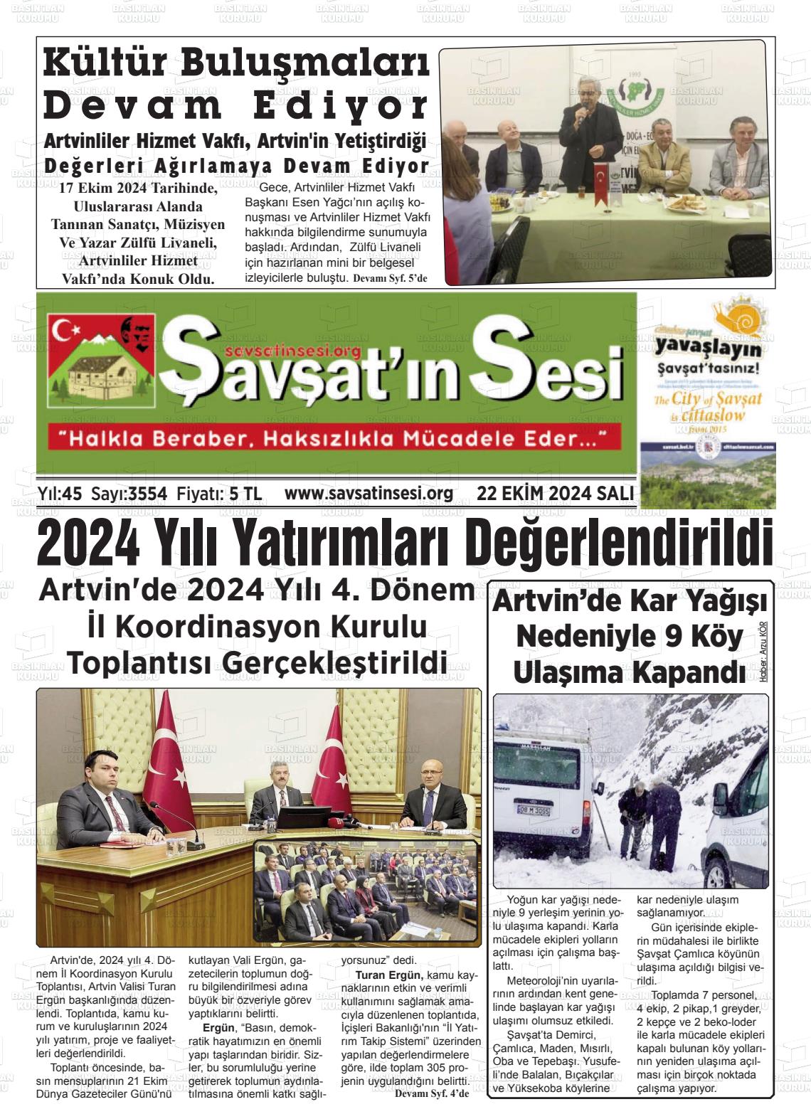 ŞAVŞAT'IN SESİ Gazetesi