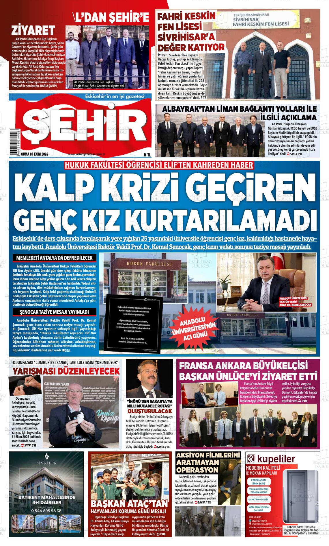 ŞEHİR GAZETESİ Gazetesi