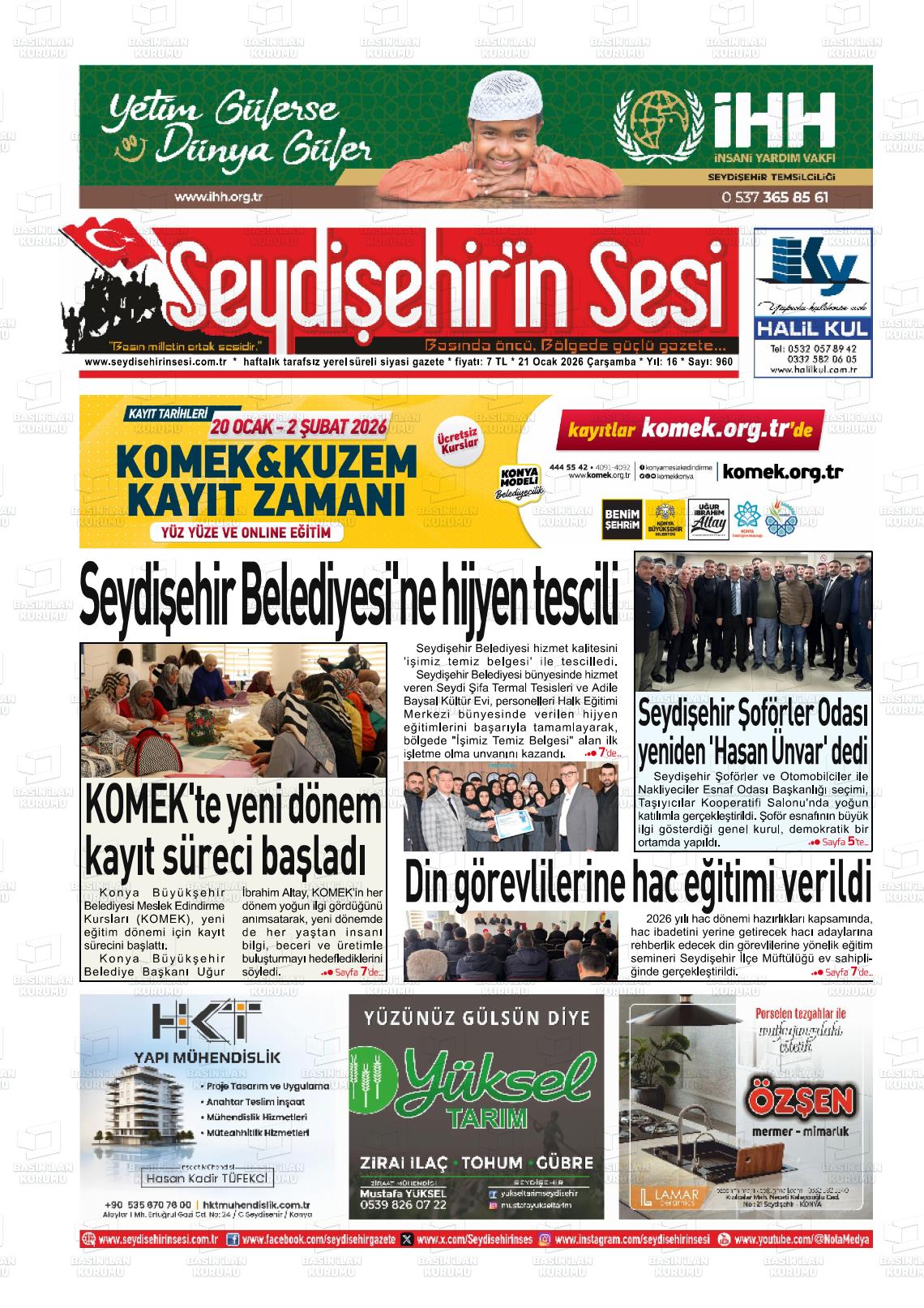 SEYDİŞEHİR'İN SESİ Gazetesi