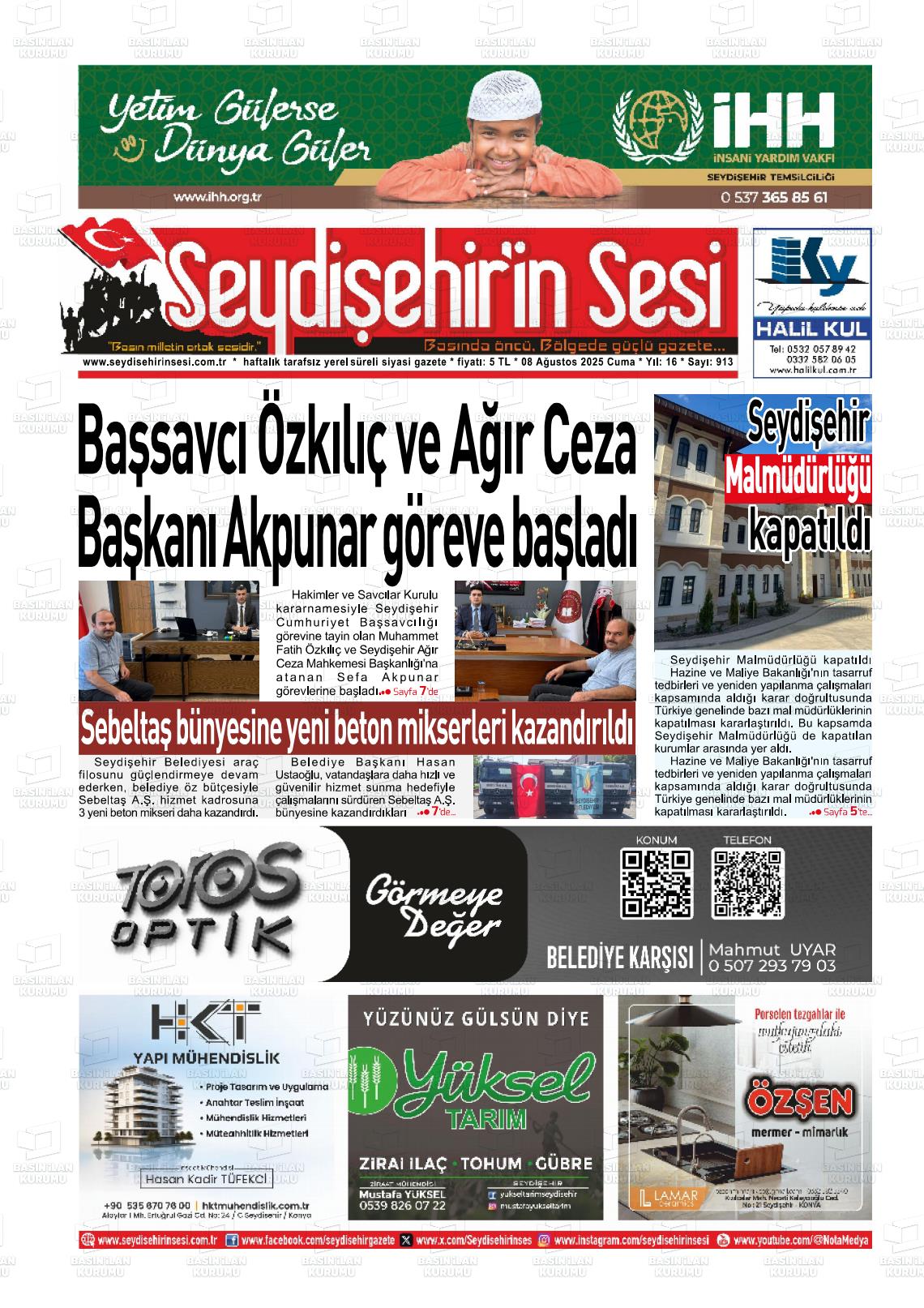 SEYDİŞEHİR'İN SESİ Gazetesi
