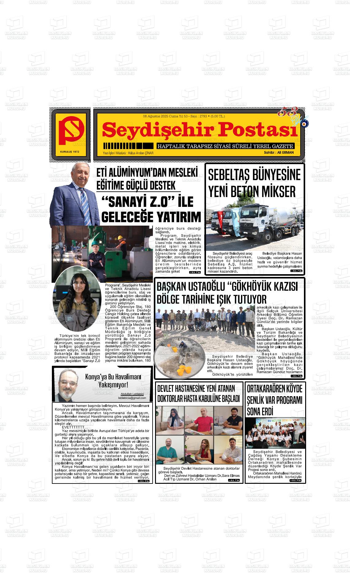 SEYDİŞEHİR POSTASI Gazetesi