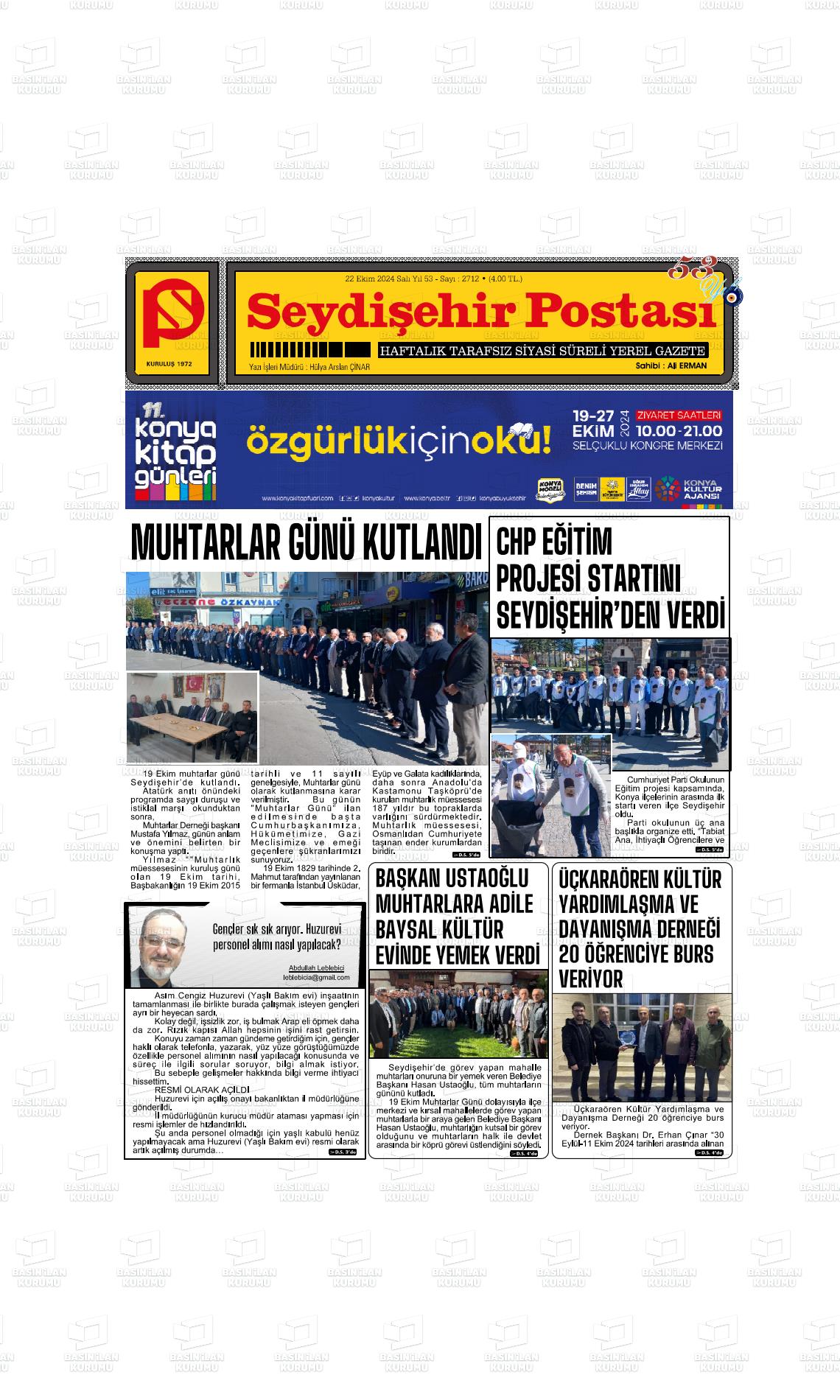 SEYDİŞEHİR POSTASI Gazetesi