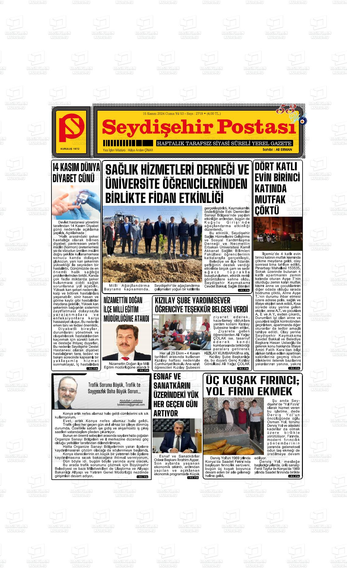 SEYDİŞEHİR POSTASI Gazetesi