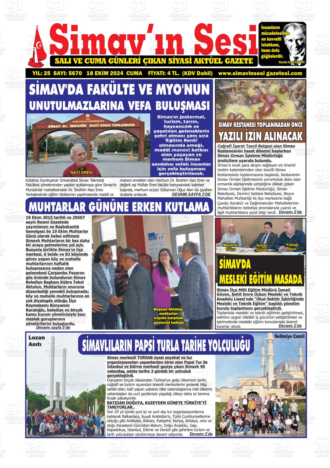 SİMAV'IN SESİ Gazetesi