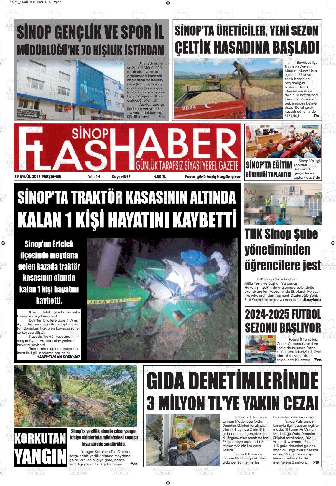 SİNOP FLASHABER Gazetesi