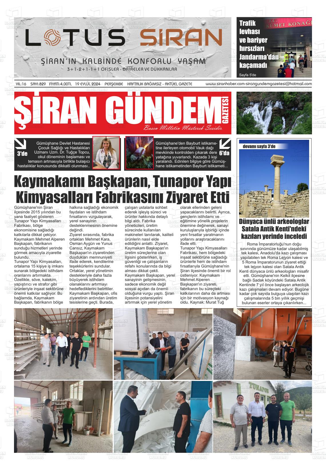 ŞİRAN GÜNDEM Gazetesi