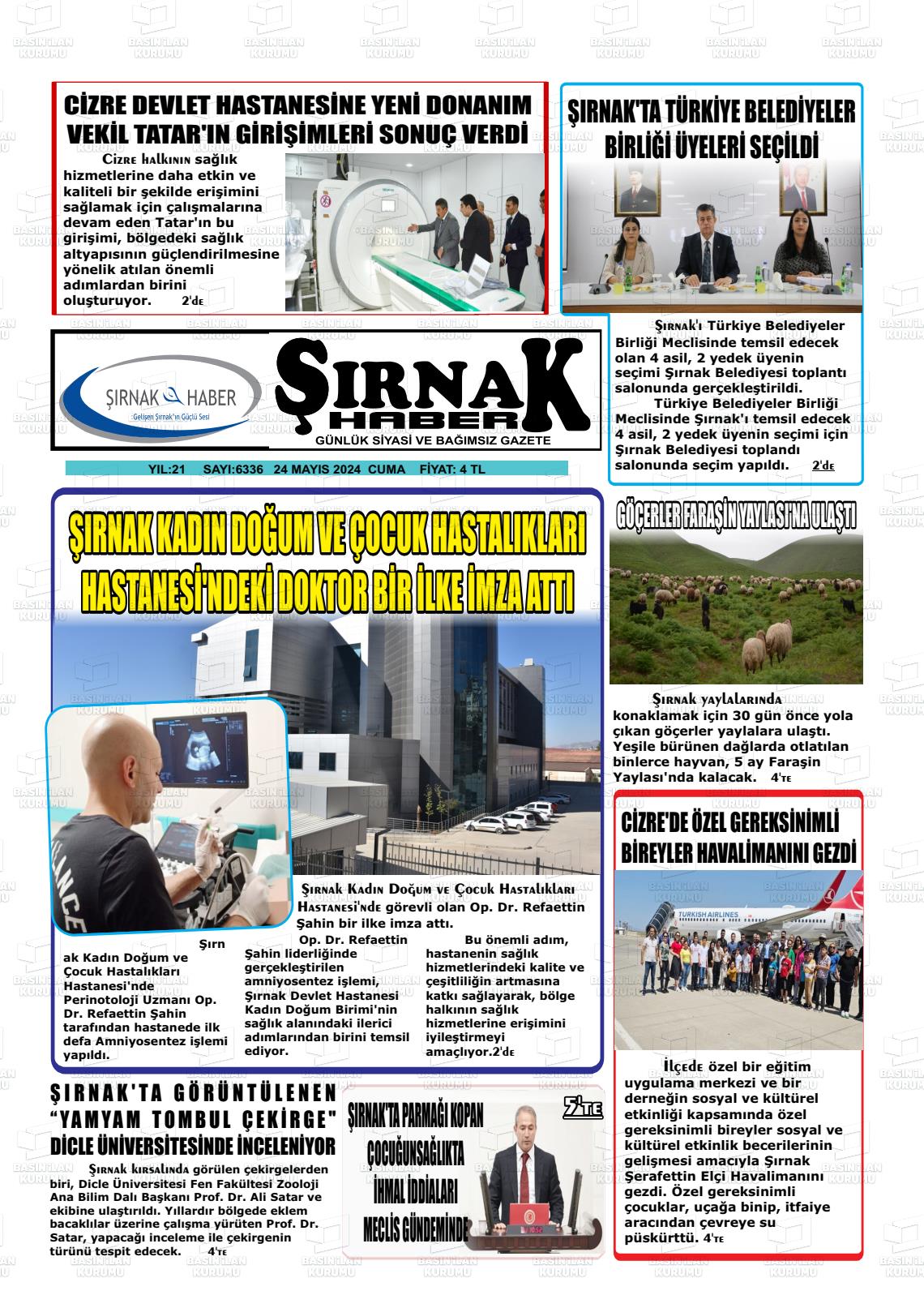 ŞIRNAK HABER Gazetesi