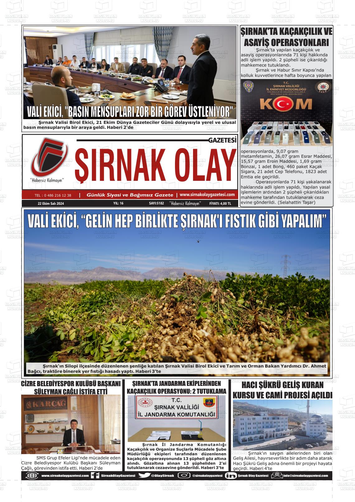 ŞIRNAK OLAY Gazetesi