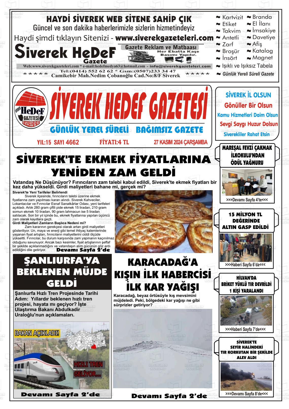 SİVEREK HEDEF Gazetesi