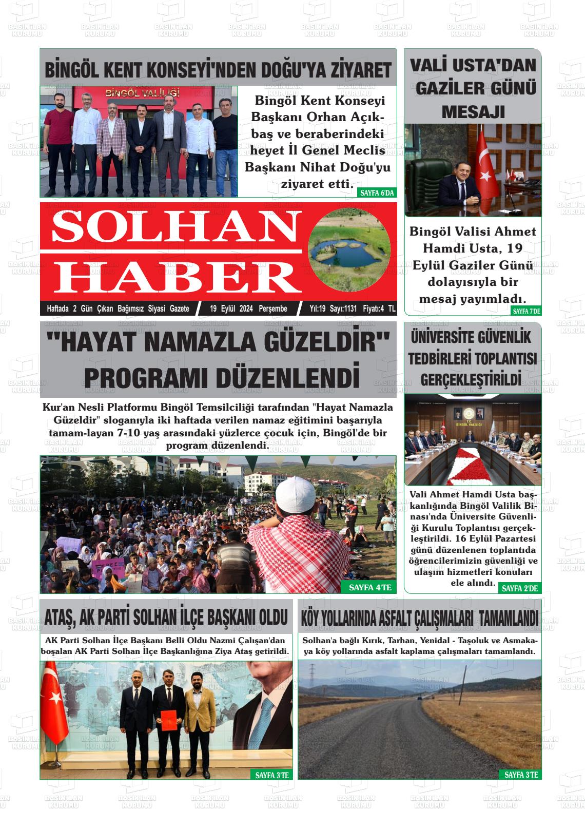 SOLHAN HABER Gazetesi