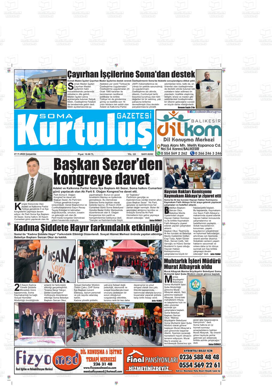 SOMA KURTULUŞ Gazetesi