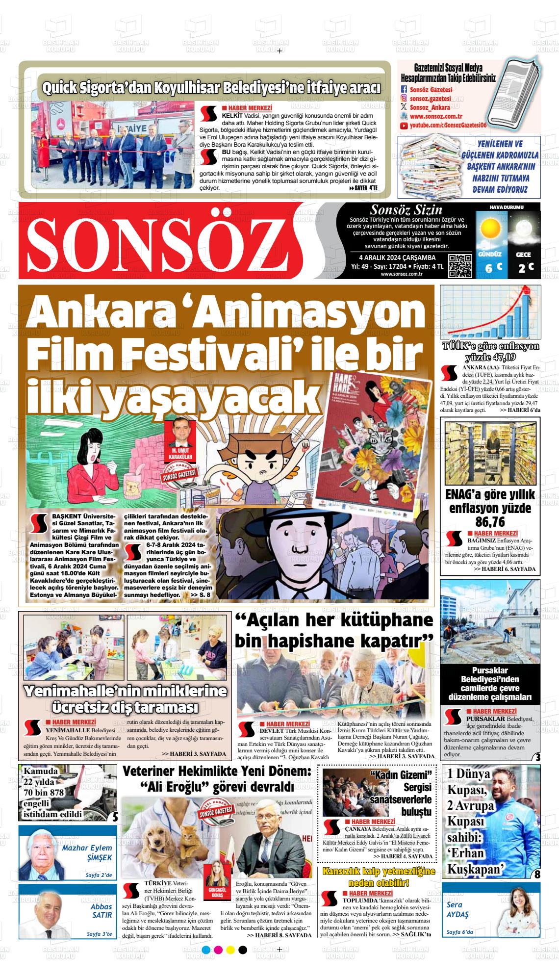 SONSÖZ Gazetesi