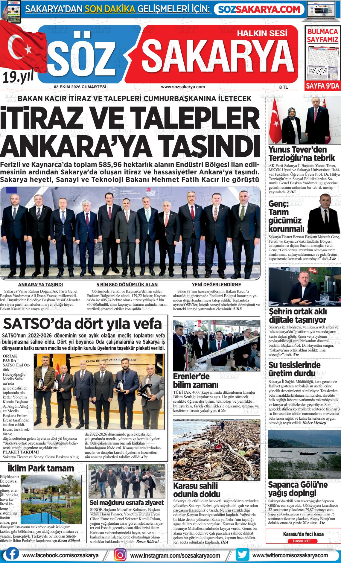 SÖZ SAKARYA Gazetesi
