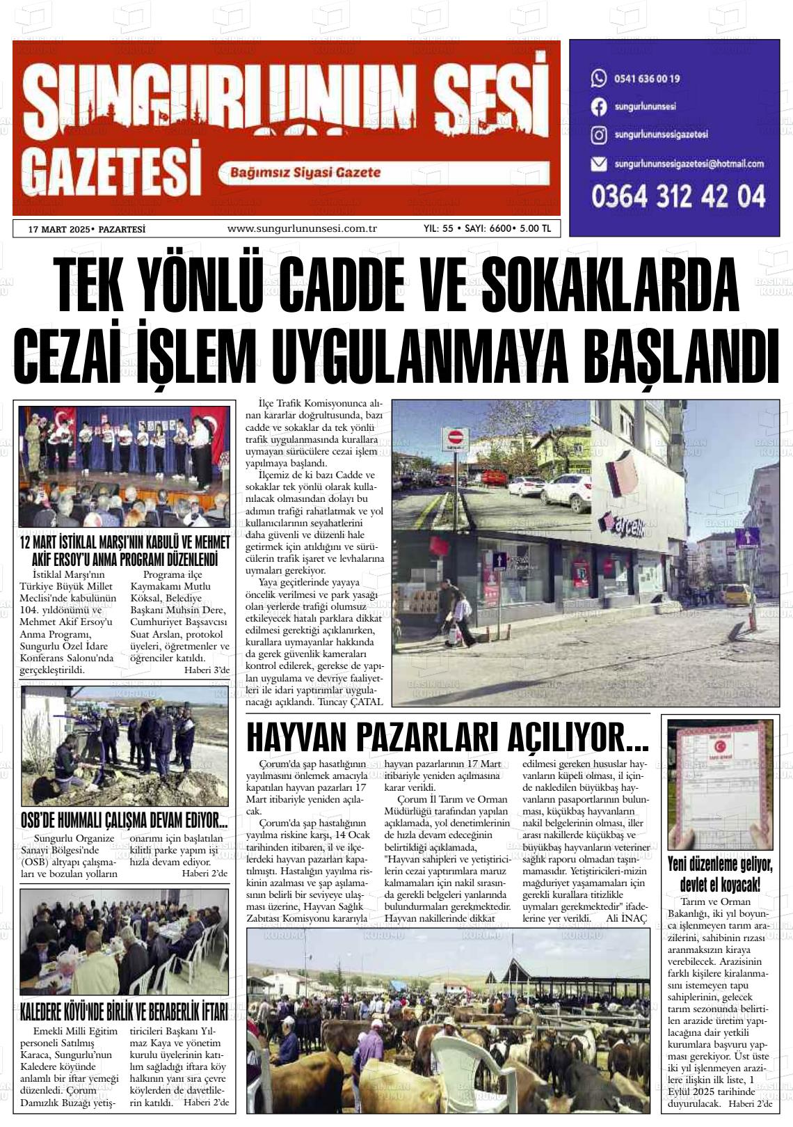 SUNGURLU'NUN SESİ Gazetesi