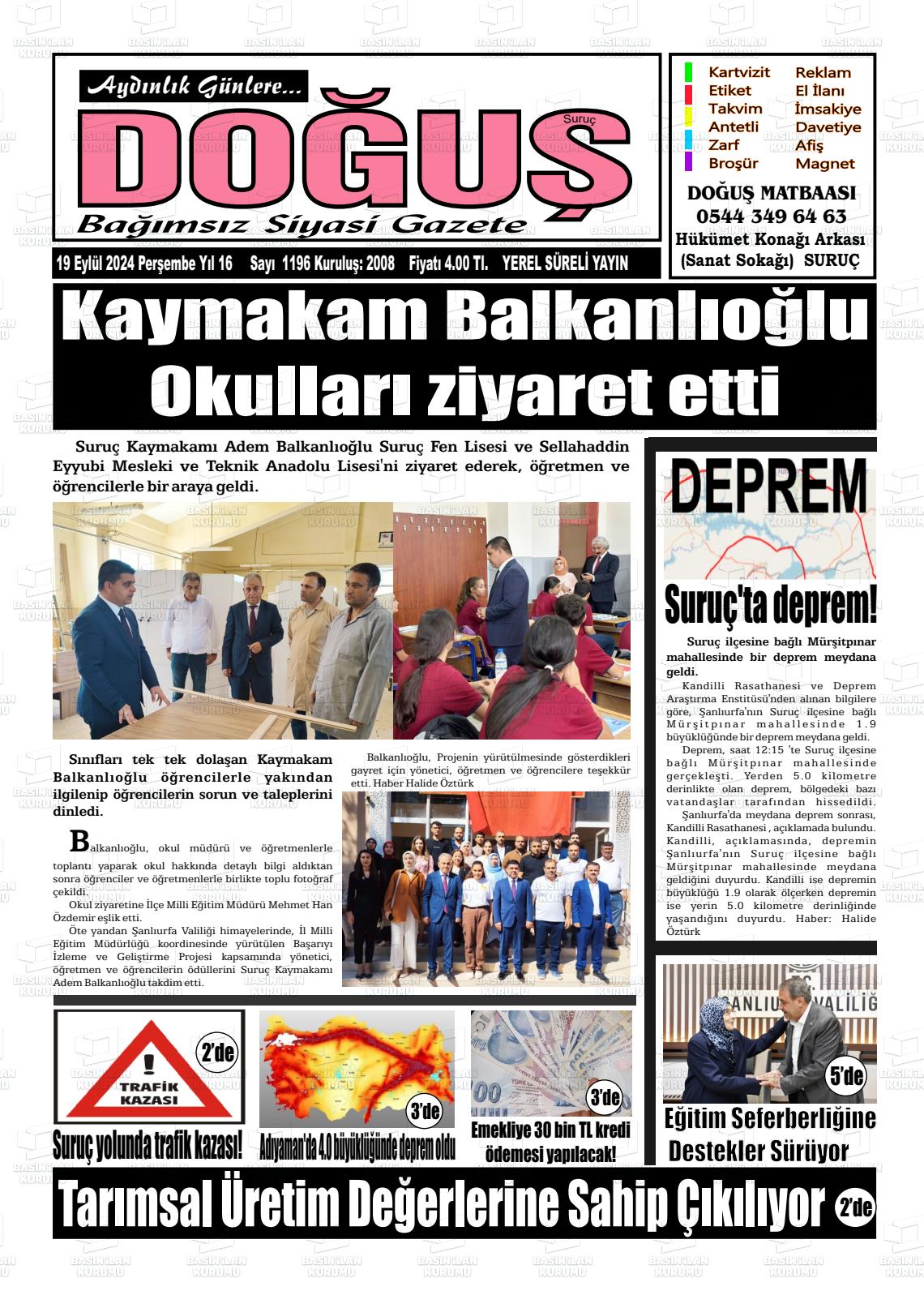 SURUÇ DOĞUŞ Gazetesi