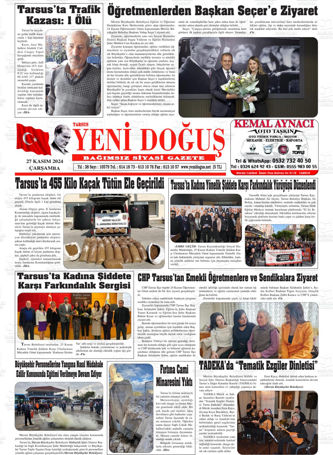 TARSUS YENİ DOĞUŞ Gazetesi