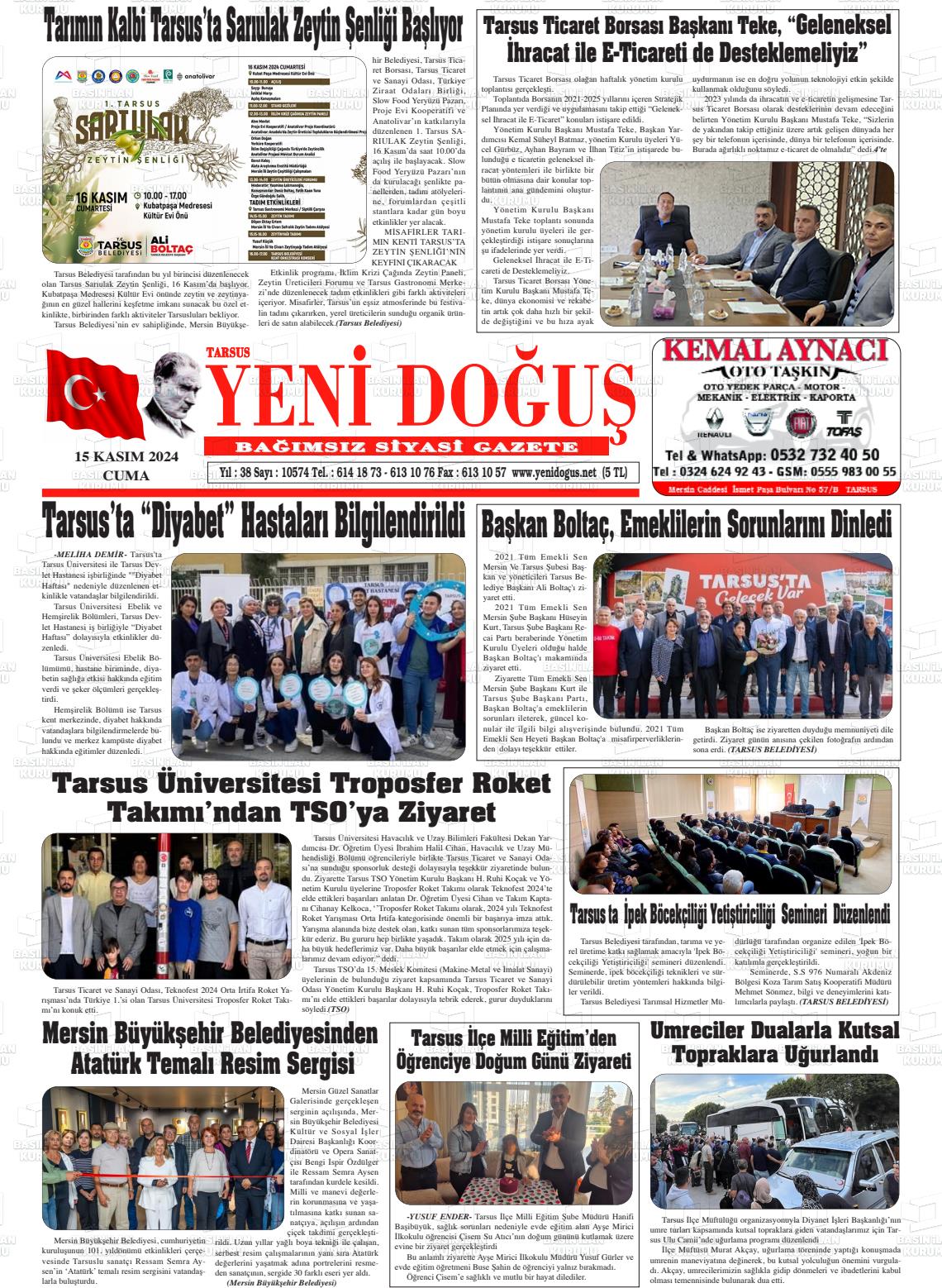 TARSUS YENİ DOĞUŞ Gazetesi