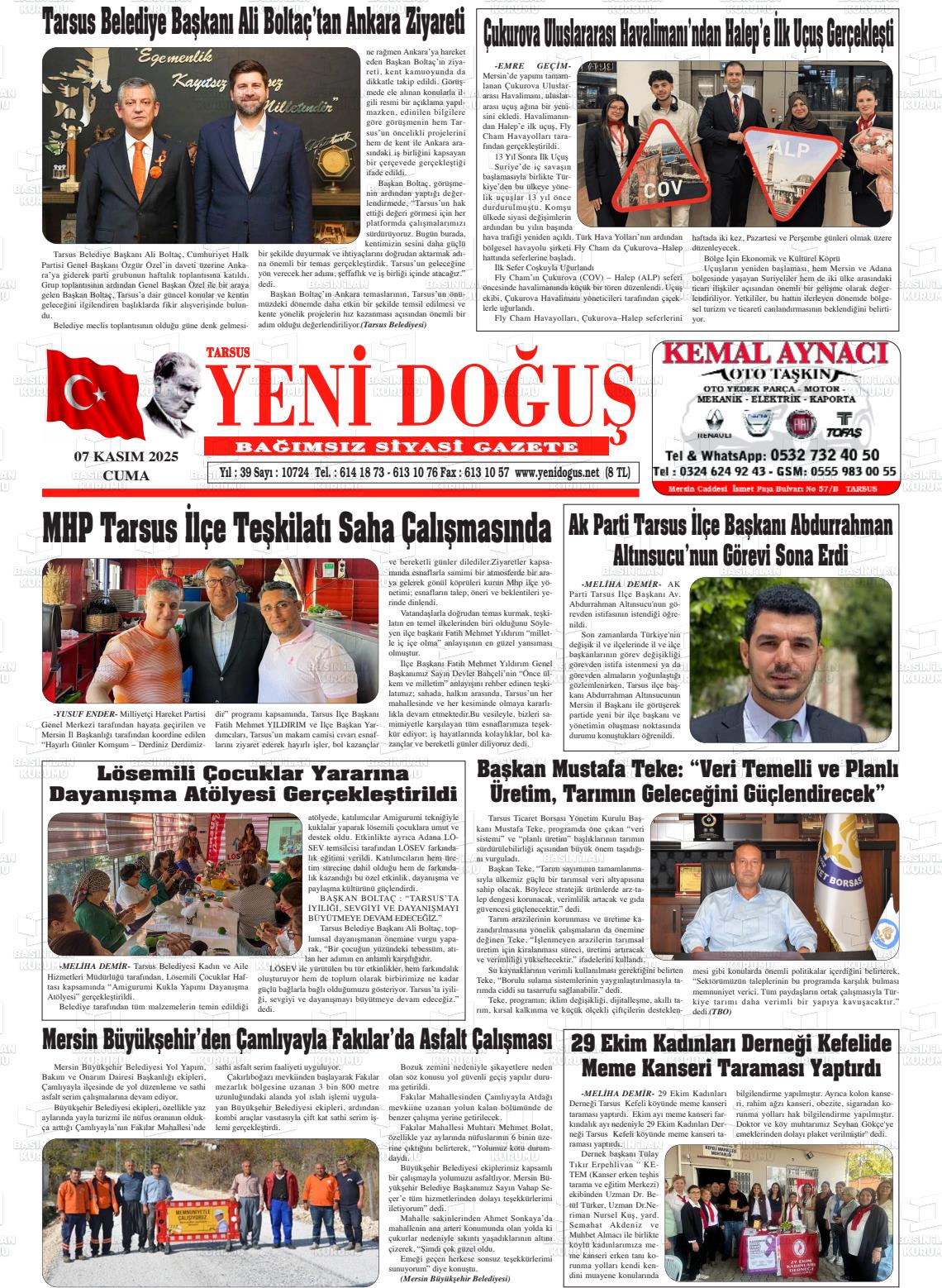 TARSUS YENİ DOĞUŞ Gazetesi