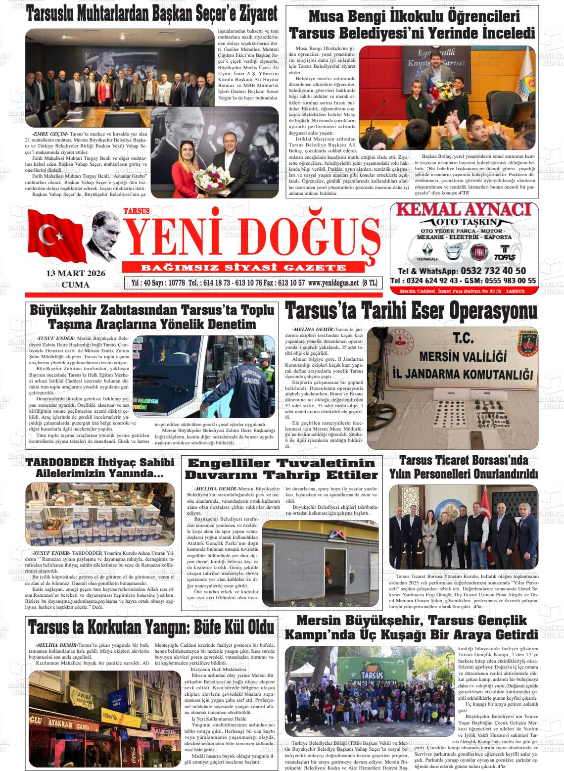 TARSUS YENİ DOĞUŞ Gazetesi