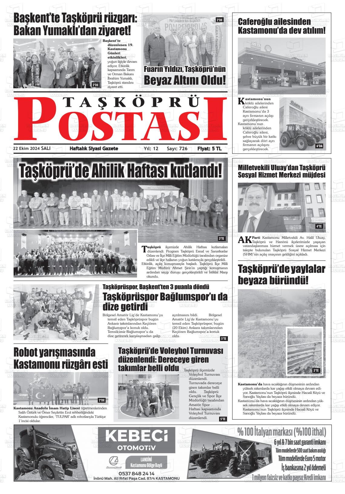 TAŞKÖPRÜ POSTASI Gazetesi