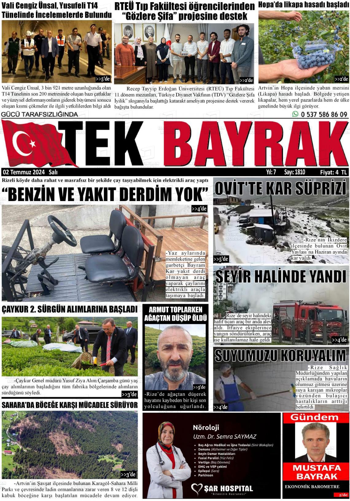 TEK BAYRAK Gazetesi