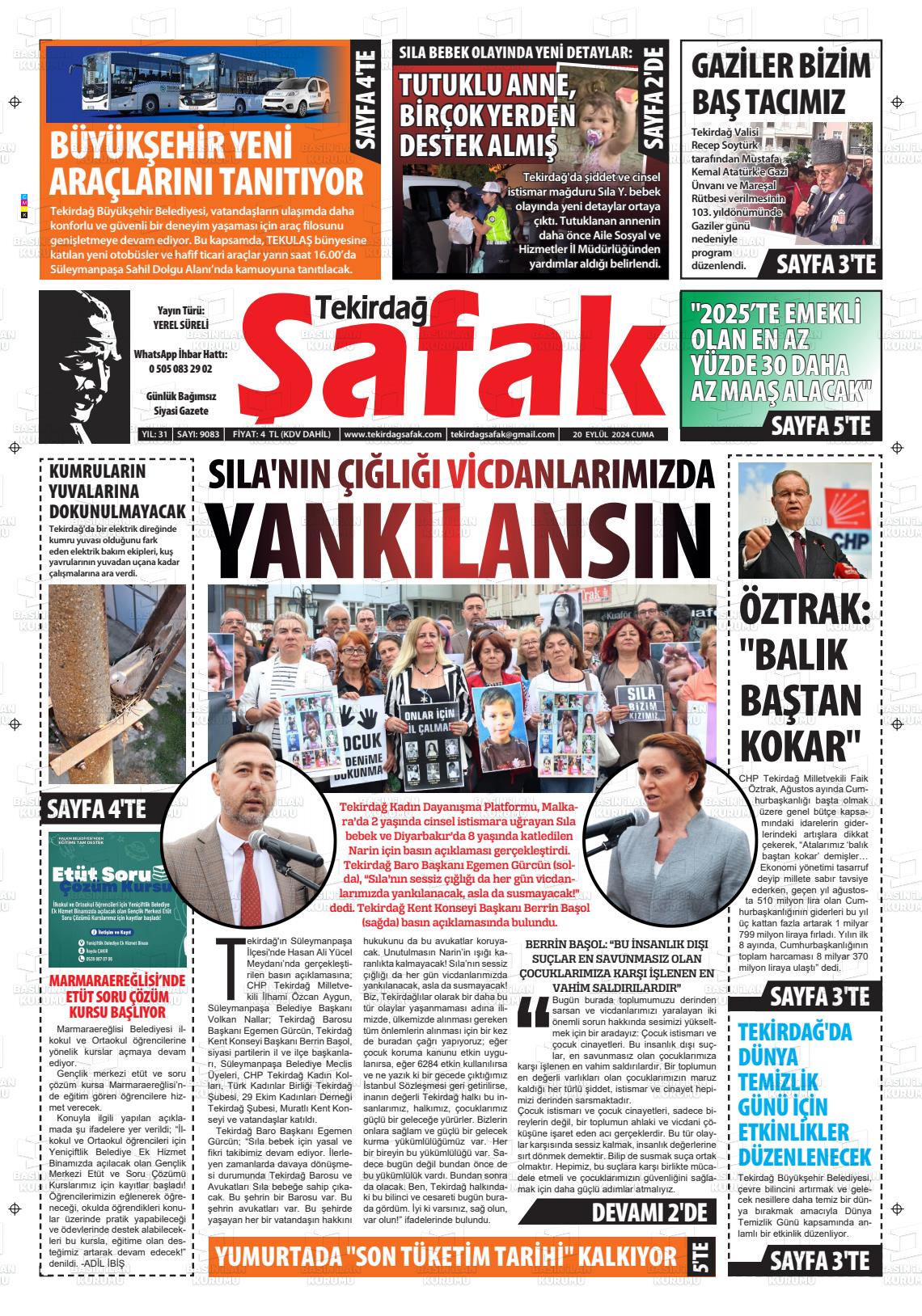 TEKİRDAĞ ŞAFAK Gazetesi