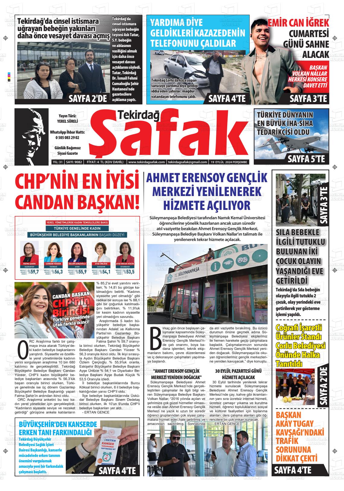 TEKİRDAĞ ŞAFAK Gazetesi