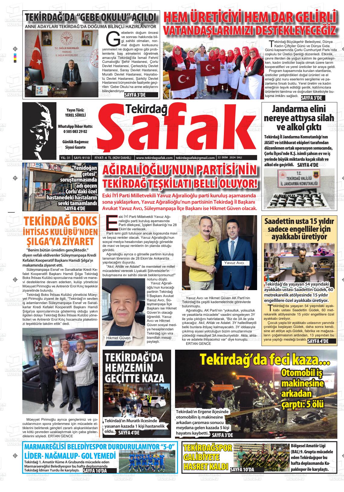 TEKİRDAĞ ŞAFAK Gazetesi