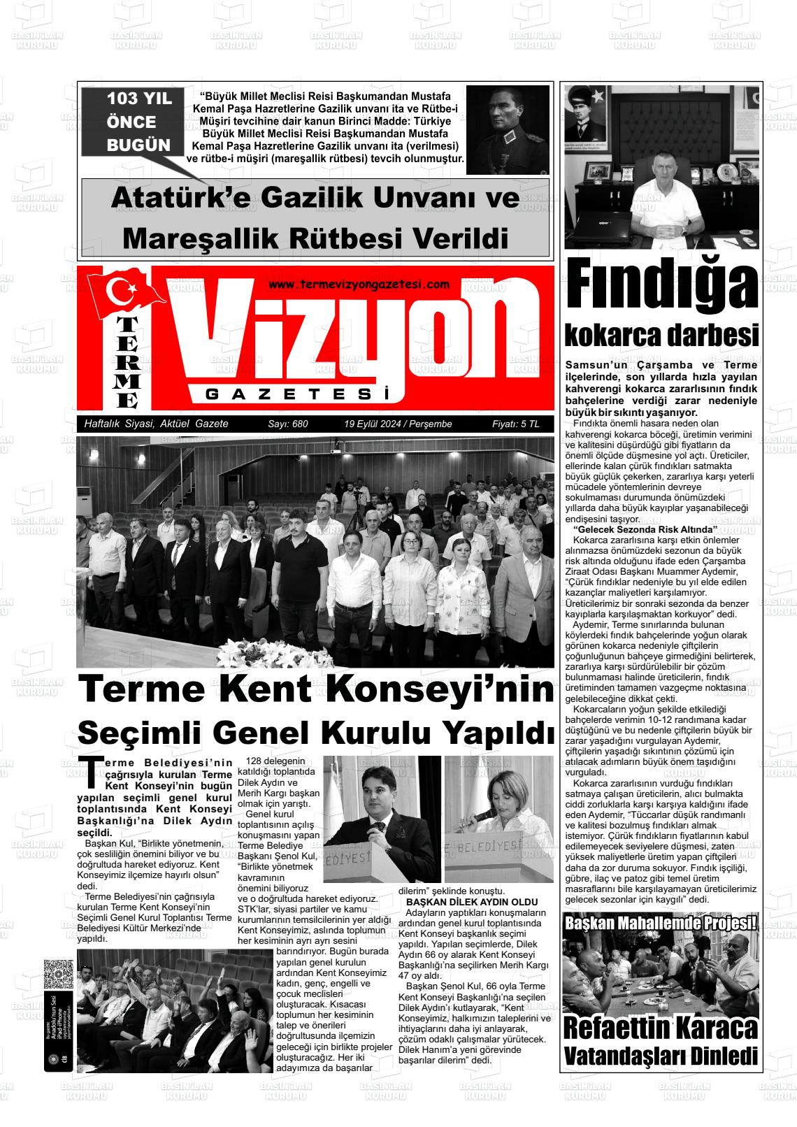 TERME VİZYON Gazetesi