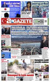 A Gazete gazetesi 1. sayfa