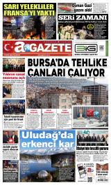 A Gazete gazetesi 1. sayfa