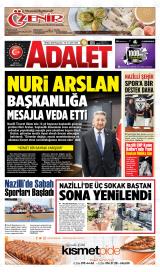 Adalet gazetesi 1. sayfa