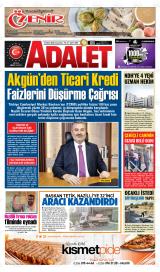 Adalet gazetesi 1. sayfa