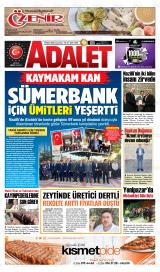 Adalet gazetesi 1. sayfa