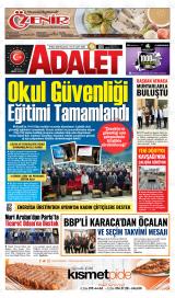 Adalet gazetesi 1. sayfa