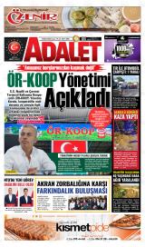 Adalet gazetesi 1. sayfa