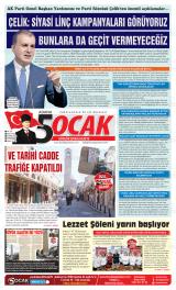 Adana 5 Ocak gazetesi 1. sayfa