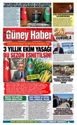 Adana Güney Haber gazetesi 1. sayfa
