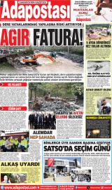 Adapostası gazetesi 1. sayfa