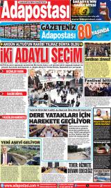 Adapostası gazetesi 1. sayfa