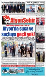 Afyonşehir gazetesi 1. sayfa