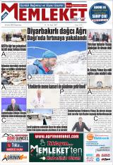 Ağrı Memleket gazetesi 1. sayfa