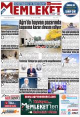 Ağrı Memleket gazetesi 1. sayfa