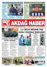 Akdağ Haber gazetesi 1. sayfa