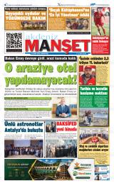Akdeniz Manşet gazetesi 1. sayfa