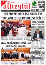 Akhisar Altıeylül gazetesi 1. sayfa