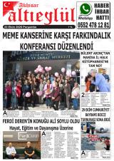 Akhisar Altıeylül gazetesi 1. sayfa